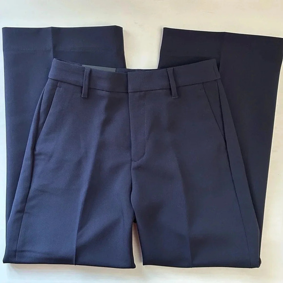 Banana  Republic High Rise Wide Leg Cropped Pants Navy Blue Size 0 NWT - Picture 15 of 16